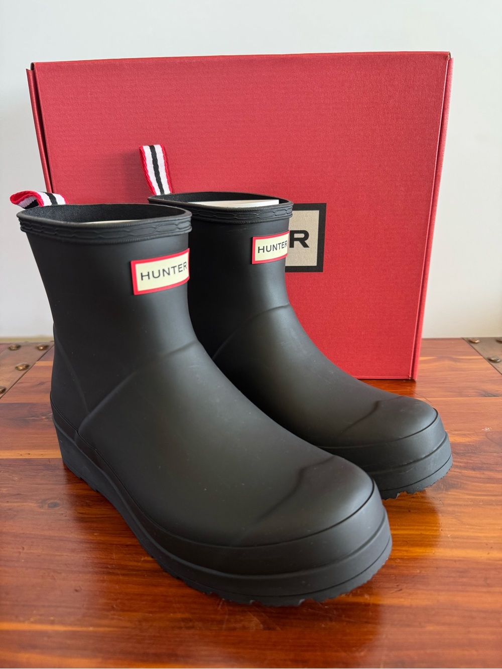 Hunter Play Short Rain Boots Black Waterproof Women’s Size 9